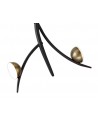Aliyah 8 Light Ceiling Pendant, 8 x 3W LED, 3000K, 1320lm, Black/Antique Brass, 3yrs Warranty