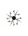 Aliyah 12 Light Semi-Flush, 12 x 3W LED, 3000K, 1980lm, Black/Antique Brass, 3yrs Warranty