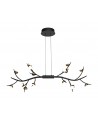 Aliyah 16 Light Linear Pendant, 16 x 3W LED, 3000K, 2640lm, Black/Antique Brass, 3yrs Warranty