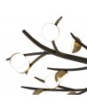 Aliyah 28 Light Semi-Flush, 28 x 3W LED, 3000K, 4400lm, Black/Antique Brass, 3yrs Warranty