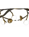 Aliyah 28 Light Semi-Flush, 28 x 3W LED, 3000K, 4400lm, Black/Antique Brass, 3yrs Warranty