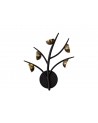 Aliyah 5 Light Wall Lamp, 5 x 3W LED, 3000K, 825lm, Black/Antique Brass, 3yrs Warranty