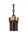 Elsie Pendant 5 Light E27, Brown Oxide/Bronze With Clear Glass Shades
