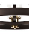 Elsie Pendant 3 Light E27, Brown Oxide/Bronze With Clear Glass Shades