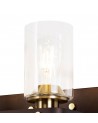 Elsie Wall Lamp 2 Light E27, Brown Oxide/Bronze With Clear Glass Shades