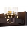 Elsie Wall Lamp 2 Light E27, Brown Oxide/Bronze With Clear Glass Shades