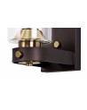 Elsie Wall Lamp 1 Light E27, Brown Oxide/Bronze With Clear Glass Shades