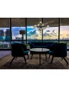 Erica Fixed Pendant, 12 Light G9, Matt Black/Antique Brass/Cognac Glass