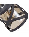 Polly 3 Light Round Spotlight E14, Matt Grey/Polished Chrome/Cognac