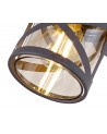 Polly 1 Light Spotlight E14, Matt Grey/Polished Chrome/Cognac