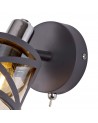 Polly 1 Light Spotlight E14, Matt Grey/Polished Chrome/Cognac