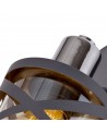 Polly 1 Light Spotlight E14, Matt Grey/Polished Chrome/Cognac