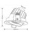 BECK A 6W White LED Recessed Downlight Adjustable