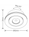Brevis A Matt White 3W LED Recessed Downlight Adjustable