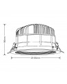 BIRE 45W White Recessed Spotlight With Trim
