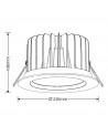 BRIO 60W White Recessed Spotlight With Trim