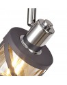 Polly 4 Bar Light Spotlight E14, Matt Grey/Polished Chrome/Cognac