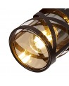 Polly 4 Light Bar Spotlight E14, Oiled Bronze/Polished Chrome/Amber