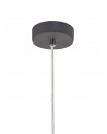 Polly 1 Light Pendant E14, Matt Grey/Polished Chrome/Cognac
