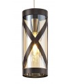 Polly 3 Light Round Pendant E14, Oiled Bronze/Polished Chrome/Amber