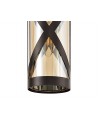 Polly 3 Light Round Pendant E14, Oiled Bronze/Polished Chrome/Amber