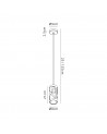 Polly 1 Light Pendant E14, Oiled Bronze/Polished Chrome/Amber