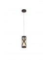 Polly 1 Light Pendant E14, Oiled Bronze/Polished Chrome/Amber
