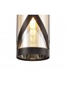 Polly 1 Light Pendant E14, Oiled Bronze/Polished Chrome/Amber