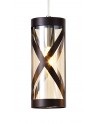 Polly 4 Light Bar Pendant E14, Oiled Bronze/Polished Chrome/Amber