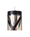 Polly 4 Light Bar Pendant E14, Oiled Bronze/Polished Chrome/Amber