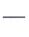 Polly 4 Light Bar Pendant E14, Matt Grey/Polished Chrome/Cognac