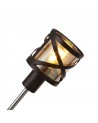Polly 4 Light  Adjustable Pendant E14, Oiled Bronze/Polished Chrome/Amber