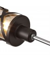 Polly 4 Light  Adjustable Pendant E14, Oiled Bronze/Polished Chrome/Amber