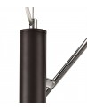 Polly 4 Light  Adjustable Pendant E14, Oiled Bronze/Polished Chrome/Amber