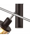 Polly 4 Light  Adjustable Pendant E14, Oiled Bronze/Polished Chrome/Amber