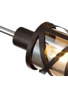 Polly 4 Light  Adjustable Pendant E14, Oiled Bronze/Polished Chrome/Amber