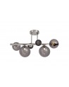 Rosalie Semi-Flush Ceiling Light, 4 x G9, Polished Chrome/Smoked Glass