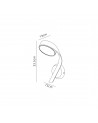 Erica Wall Lamp Right Switched, 10W LED, 3000K, 800lm, Silver/Polished Chrome, 3yrs Warranty