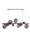 Rosalie Pendant, 7 x G9, Polished Chrome/Smoked Glass