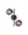 Rosalie Wall Lamp, 2 x G9, Polished Chrome/Smoked Glass