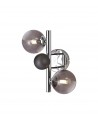 Rosalie Wall Lamp, 2 x G9, Polished Chrome/Smoked Glass