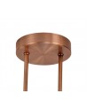 Rosalie Semi Flush Ceiling Light, 4 x G9, Antique Copper/Opal & Copper Glass