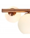 Rosalie Semi Flush Ceiling Light, 4 x G9, Antique Copper/Opal & Copper Glass