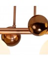 Rosalie Semi Flush Ceiling Light, 4 x G9, Antique Copper/Opal & Copper Glass