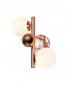 Rosalie Wall Lamp, 2 x G9, Antique Copper/Opal & Copper Glass