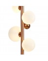 Rosalie Floor Lamp, 8 x G9, Antique Copper/Opal & Copper Glass