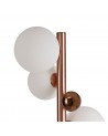 Rosalie Floor Lamp, 8 x G9, Antique Copper/Opal & Copper Glass
