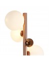 Rosalie Floor Lamp, 8 x G9, Antique Copper/Opal & Copper Glass