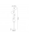 Rosalie Floor Lamp, 8 x G9, Antique Copper/Opal & Copper Glass