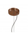Rosalie Pendant, 5 x G9, Antique Copper/Opal & Copper Glass